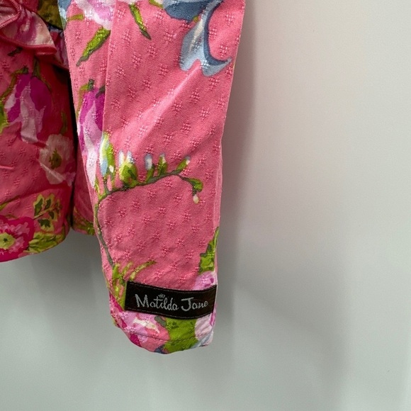 Matilda Jane Women’s Sz M Tiered Floral Pink Ruffles Dress NWOT - Picture 3 of 5